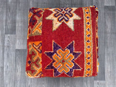 moroccan pouf, fluffy pouf, berber pouf, 60x60x20 cm pouf