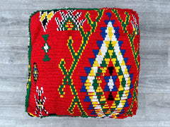 Moroccan Pouf with Aromatherapy Pocket - Hidden Essential Oil Diffuser, Zen Meditation Pillow, Lavender Sachet Included