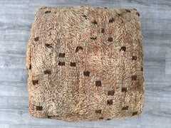 Moroccan wool pouf, kilim pouf, 60x60x32 pouf, footstool
