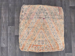 moroccan pouf, kilim pouf, ottoman pouf, 60x60x20 cm pouf