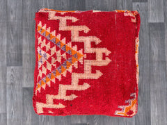 moroccan wool pouf , berber pouf, kilim pouf, boho pouf, 60 cm x 60 cm x 20 cm pouf