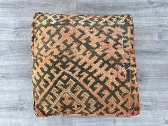 moroccan wool pouf, kilim pouf, berber pouf, handmade pouf, 60x60x20 cm pouf