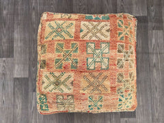 moroccan pouf, berber pouf, kilim pouf, boho pouf, 60x60x20 cm pouf