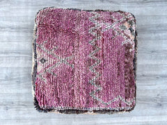Vintage Moroccan Pouf Cover – Kilim Floor Cushion for Cozy Spaces