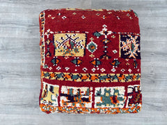 Moroccan cushion-covers with cactus silk embroidries in different colors - set of 2 square pillowcases -  moroocan home decor