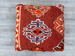 moroccan wool pouf, berber pouf, kilim pouf, ottoman pouf, 60x60x20 cm pouf