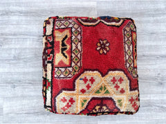 moroccan wool pouf , berber pouf, kilim pouf, boho pouf, 60 cm x 60 cm x 20 cm pouf