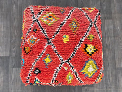 Wool Pouf, Moroccan Pouf, Floor Pillow, Handmade Pouf, Pet Bed