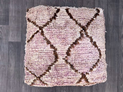 Boho Moroccan brown POUF with White Stitching, Leather Pouf, ottoman pouf, morrocan pouf, morocco pouf, ottoman unstuffed Moroccan ottoman