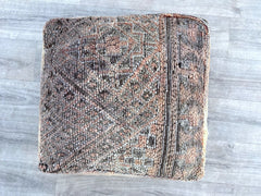 Moroccan Pouf DIY Kit - Unfinished Leather + Tribal Stencils, Craft Your Own Boho Masterpiece