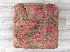 Moroccan boho pouf, Moroccan Foot Stool Ottoman, Vintage  Cushion, Moroccan Handmade Pouf Wool, Outdoor Furniture Pouf, berber pouf