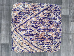 Moroccan Soundwave Pouf - Audio Wave Pattern from Your Voice Message, Sentimental Tech-Boho Hybrid