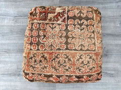 Vintage Pouf, Handmade Moroccan Floor Cushion, Unstuffed Square Pouf, Vintage Berber Pouf, Moroccan Kilim Pouf.