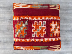 Moroccan Kilim Floor Cushion – Perfect Pouf Cover for Cozy Corners