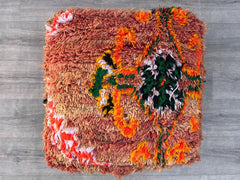 Vintage Moroccan Pouf – Kilim Floor Cushion for Boho Interiors