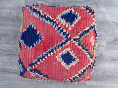 Moroccan Berber Pouf - Black and White Geometric Design, Modern Boho Floor Cushion, Unstuffed Ottoman for Minimalist Spaces