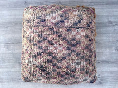 Moroccan Pouf for Pets - Mini Wool Cushion, Pet-Friendly Boho Bed, Washable Cover, Perfect for Cats or Small Dogs