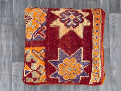 Moroccan Pouf Puzzle - Jigsaw-Style Kilim Cover, Interactive Decor, Assemble Your Own Design