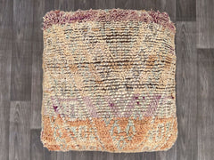 Moroccan Pouf "Artist Residency" Series - Limited Run, Abstract Tribal Patterns, Collector’s Edition Floor Art