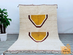 Handmade Moroccan Rug - Ivory Beni Ourain Wool Carpet - Neutral & Soft Area Rug - Perfect for Hygge Homes