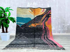 180 x 243 cm = 5.9 x 8.0 ft Colorful custom moroccan beni rug - handmade rug for bedroom - beni ourain rug - custom rug - handmade rug - morocco rug - moroccan berber rug