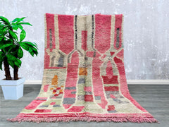 171 x 254 cm = 5.6 x 8.3 ft Colorful Moroccan Rug Geometric, Area Rug, Wool Rug, Handmade Beniourain Carpet, Morocco Rug, Oversize Rug, Beni Ourain Rugs