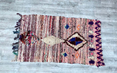 102 x 180 cm = 3.3x5.9 Authentic Moroccan Rugs – Azilal, Beni Ourain & Boucherouite Handwoven Carpets