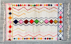 155 x 244 cm = 5.1 x 8.0 ft Moroccan rug, handmade beni ourain rug, Minimalistic wool rug, Custom made rug, Berber area rug, tapis marocain, wool rug, large area rug