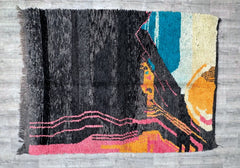180 x 243 cm = 5.9 x 8.0 ft Colorful custom moroccan beni rug - handmade rug for bedroom - beni ourain rug - custom rug - handmade rug - morocco rug - moroccan berber rug