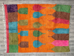 214 x 282 cm = 7.0 x 9.3 ft Colorful Moroccan Kilim Rugs- CUTE BENIOURAIN KILIM Rug -Black Kilim Rug -Custom Woven Rug -Handmade Kilim Rug -Geometric Kilim Wool Rugs