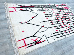 Beni Ourain Rug 138 x 254 cm = 4.5 x 8.3 FT