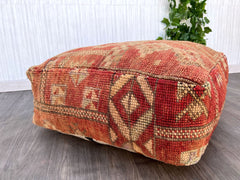 Floor Pillow Cover - Kilim Square Ottoman Pouf Moroccan Floor Cushions