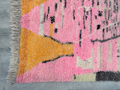 177 x 246 cm = 5.8 x 8.1 ft Colorful Large Moroccan Rug, Beni ourain Rug, Wool Shag Rug, Custom Morrocan Rug, Ivory area Rug, Handmade Beni Rug
