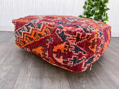 Kilim box cushion, Floor couch cushion, Camping cushion, Moroccan cushion, Floor pouf cover, Fireplace cushion, Foot pad