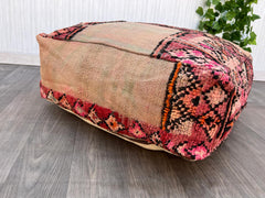 set of floor cushion -Berber Floor Cushio - Bohemian Living Room Decor-Hassock Ottoman Footstool - Handwoven kilim Pouffe - Unstuffed