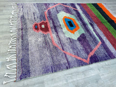 214 x 308 cm = 7.0 x 10.1 ft Colorful Boujaad rug -- Moroccan rug huge - bohemian red rug - berber carpet-Colorful handmade-vintage wool rug, living room rug