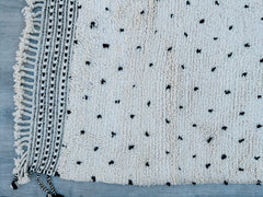 215x315 cm = 7.1 x 10.3 Black Dots Authentic Beni Ourain & Moroccan Berber Rugs – Handmade Luxury