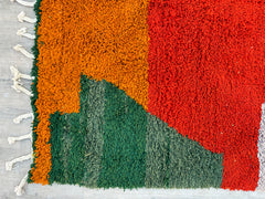 200x287 cm = 6.6 x 9.4 Abstract Colorful Bohemian Moroccan Rugs – Custom Handwoven Wool Carpets