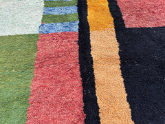 204 x 298 cm = 6.7 x 9.8 ft BLUE BENIOURAIN RUG, Handmade Moroccan Rug, Custom Rug Ready, Geometric Custom Rug, Unique Custom Rug, Blue Rug for Living Room