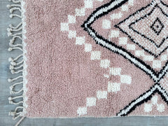 198 x 298 cm = 6.5 x 9.8 ft Diamonds Washable Wool Rug-Artistic Boujaad Rug-Rug for Living Room White Beniourain Rug-White Custom Rug-Amazing Wool Rug-Handmade Carpet