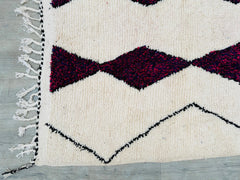 206 x 322 cm = 6.8 x 10.6 ft Diamonds Gorgeous Beni Ourain Rug, Green And Beige Rug, Emerald Green Rug, woven rug, green wool Beniourain Carpet, Unique Geometric Rug