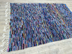 199 x 292 cm = 6.5 x 9.6 ft Authentic Beniourain Carpet - Moroccan Bohemian Wool Rug, Custom Sizes Available, Cozy Home Decor Handmade Quality