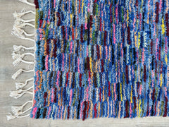199 x 292 cm = 6.5 x 9.6 ft Authentic Beniourain Carpet - Moroccan Bohemian Wool Rug, Custom Sizes Available, Cozy Home Decor Handmade Quality