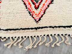 092x311 cm = 3.0 x 10.2 Handmade Moroccan Runner Rug – Vintage Azilal 3x10 Hallway Carpet – Authentic Berber Wool