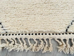 087x292 cm = 2.9 x 9.6 Dimonds Handmade Beni Ourain Runner Rug – Authentic Moroccan Berber Carpet