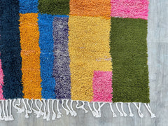 210 x 297 cm = 6.9 x 9.7 ft Colorful Beni Ourain rug , Style Moroccan Rug , Custom Beni Ourain rug , Handmade Moroccan rug , White Moroccan Rug , Custom rug, Soft wool rug