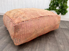 Handmade pillow-Yellow Wool Pillow 50x50 cm-Handwoven wool Pillow-Moroccan Berber Cushion Covers-Boujaad Wool Pillow-Moroccan pillow