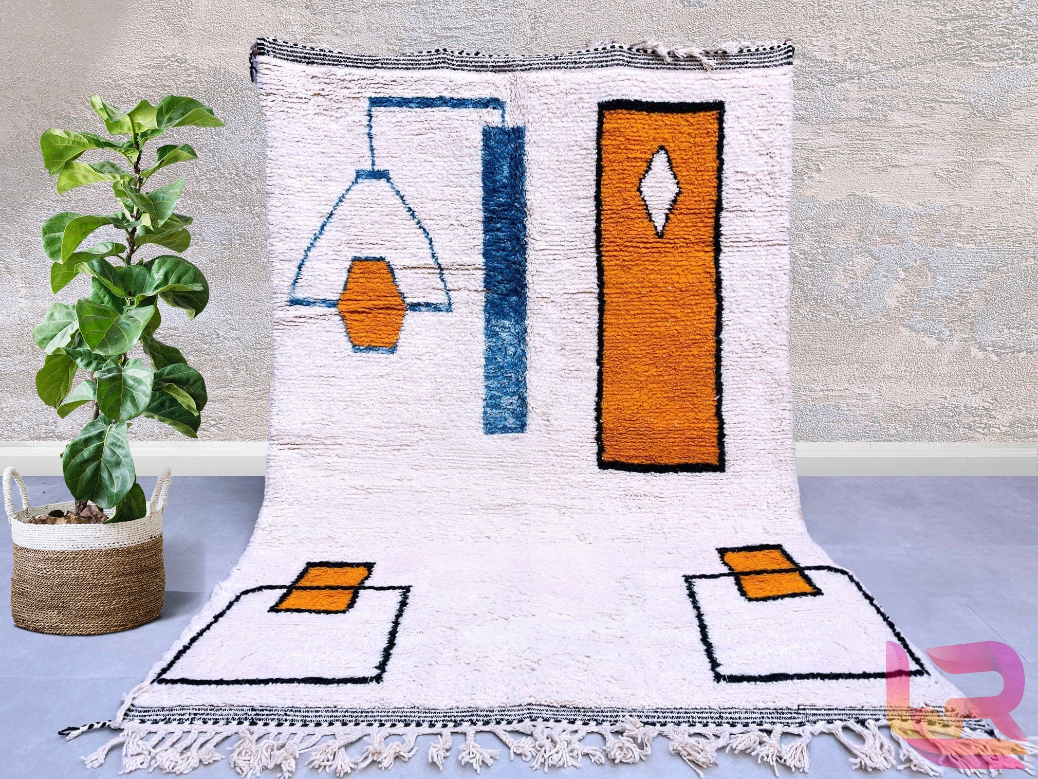 Elevate your home with this vintage-inspired Moroccan Berber rug, a hand-knotted masterpiece that exudes rustic elegance and artisanal authenticity. Woven using centuries-old techniques, this rug showcases intricate tribal patterns in a neutral or multi-colored palette, perfect for layering or standalone statement decor. The high-quality wool ensures durability and plush comfort, while the distressed vintage look adds character and warmth. Whether placed in a living room, dining area, or bedroom, this timel