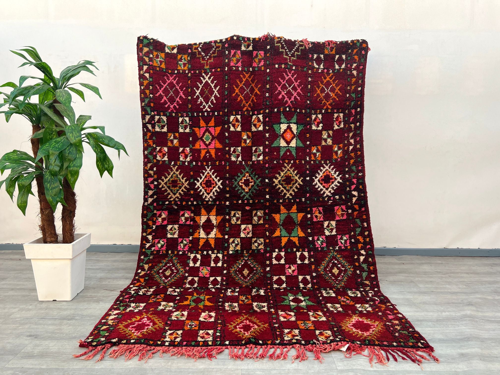 Explore a stunning collection of vintage and tribal rugs, including Moroccan, Persian, and nomadic designs. Hand-knotted and made from 100% wool, these rugs feature intricate embroidery, bold colors, and timeless patterns. From Kilim and Shiraz to Tekke Turkmen and Kurdish styles, each piece reflects rich craftsmanship. Perfect for collectors and interior designers seeking unique, ethically sourced decor. Whether you love red folk embroidery, patchwork quilts, or shaggy textures, these rugs add character to