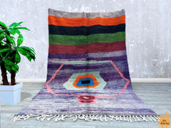 214 x 308 cm = 7.0 x 10.1 ft Colorful Boujaad rug -- Moroccan rug huge - bohemian red rug - berber carpet-Colorful handmade-vintage wool rug, living room rug